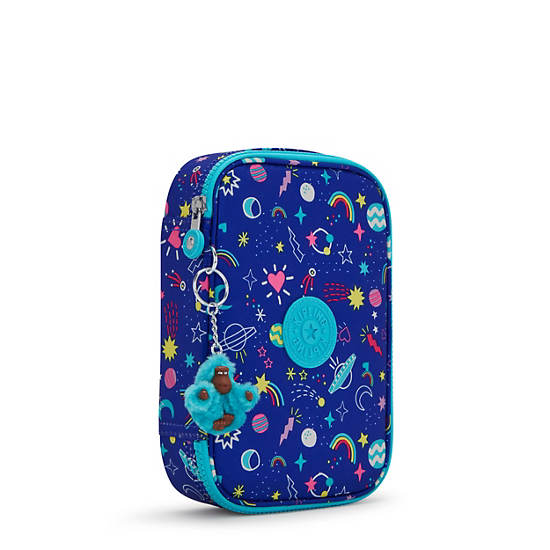 Kipling 100 Pens Printed Case Táska Kék | HU 2034KO